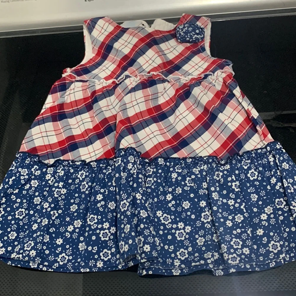 Girls patriotic red white and blue dress 4th of July